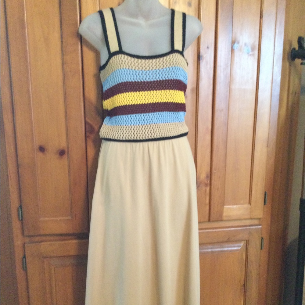 ZARA striped crochet top dress sz MED * NWT *